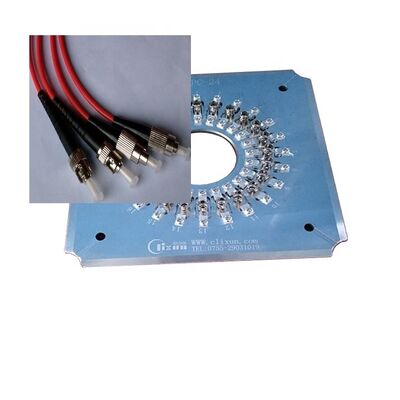 Verhärteter Edelstahl S136 Glasfaserpoliergerät für ST-Anschlüsse mit 24 Anschlüssen in einem Zyklus und Einsetzverlust ≤0,20 dB