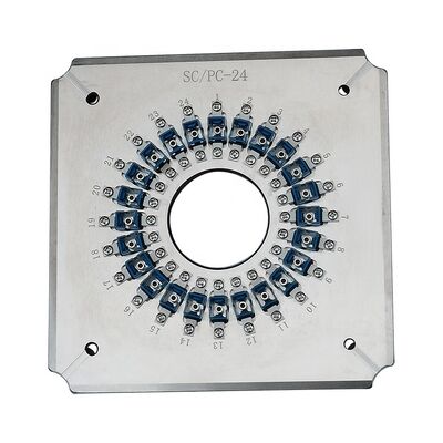 24 Port SC UPC Glasfaserpoliervorrichtung mit gehärtetem Edelstahl S136 und Einsetzverlust ≤0,20 dB
