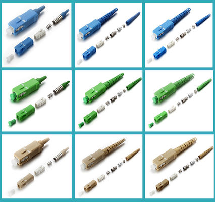 0.9mm 2.0mm 3.0mm Art Faser-Verbindungskabel-Verbindungsstücke Sc APC für FTTX