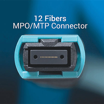 Niedriges Faser-Verbindungskabel PDL Om3, weibliche Art Multimodefaser-optisches Kabel MPO B LSZH