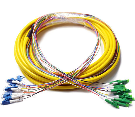 1-3M Lc zum Lc-Faser-Verbindungskabel, gelbe Jacken-Ausbruch-Kabel-Simplexverbindungskabel