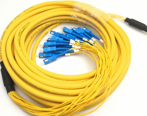 1-3M Lc zum Lc-Faser-Verbindungskabel, gelbe Jacken-Ausbruch-Kabel-Simplexverbindungskabel